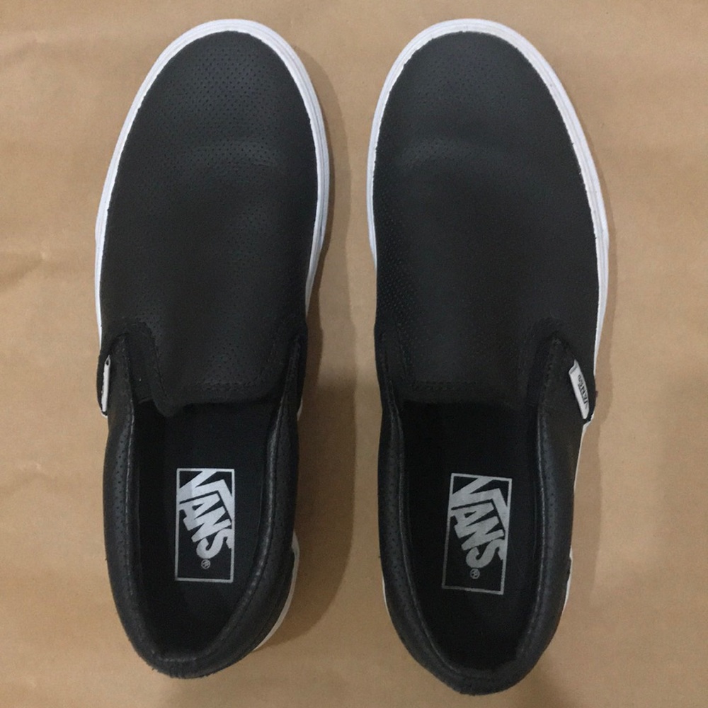 Unisex Perforated Leather Slip On Sneakers by Vans